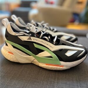 Adidas Stella McCartney Black and Green Sneakers